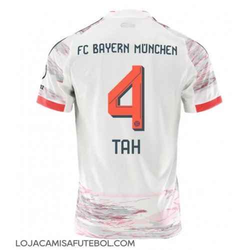 Camisa de Futebol Bayern Munich Jonathan Tah #4 Equipamento Secundário 2025-26 Manga Curta